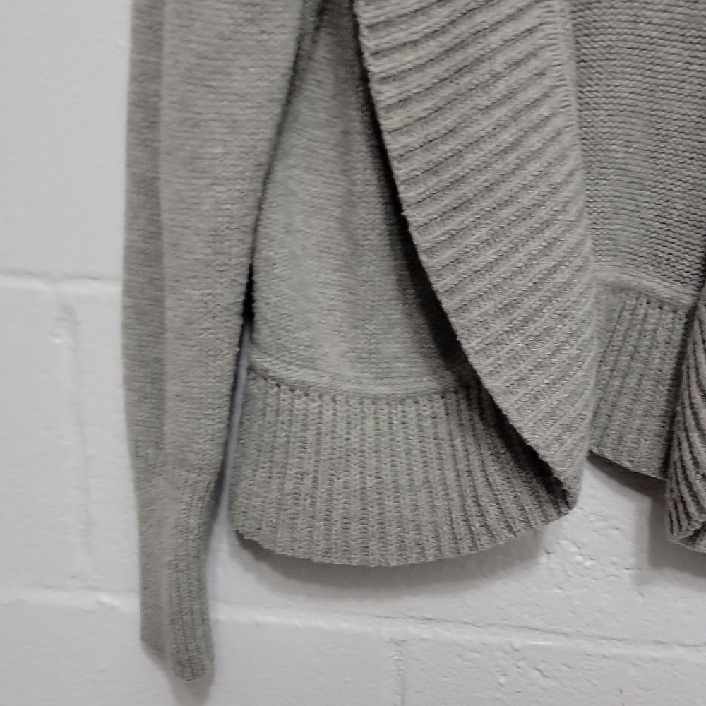 Talbots Petites Gray Shawl Collar Knit Cardigan Sweater Size LP - Picture 5 of 12